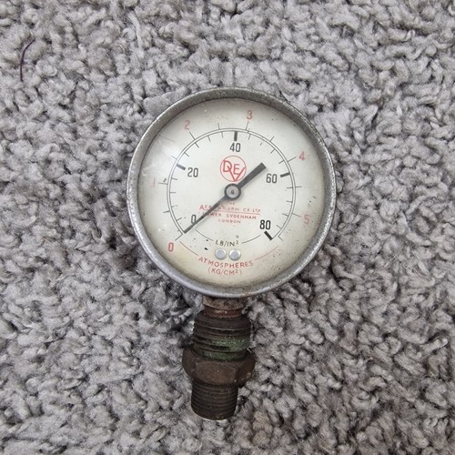 Vintage steel pressure - vintage, gauge