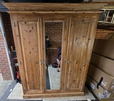 Solid Pine Triple Wardrobe