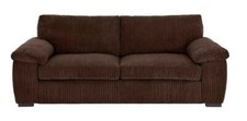 NEW ORIGINAL AMALFI FULL BACK JUMBO CORD SOFA SET 3+2 CHOCOLATE BROWN