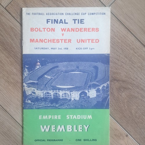 Cup final 1958 programme - final,