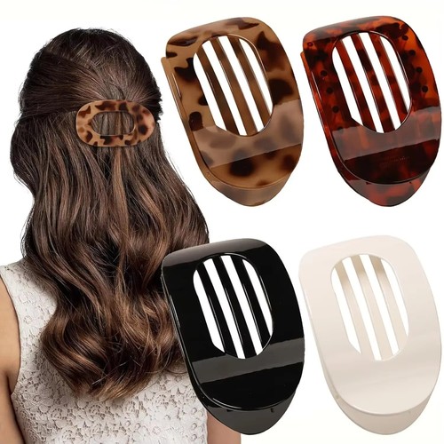 4pcs leopard hair clips - hair,