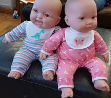 2 Berenguer Soft Body Baby Dolls 14" Twins