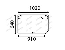 For JCB Fastrac REAR WINDOW
