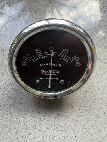 Vintage runbaken 30a ammeter - runbaken,