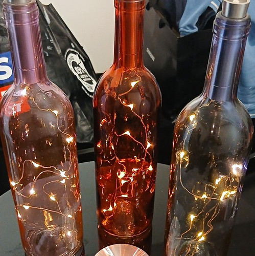 Glass decorative bottles - 3x,