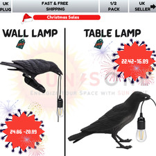 Resin Lucky Bird Crow Wall-Lamp Table Lamp Night Light Bedside Wall Creative LED