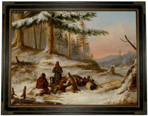 Krieghoff moose hunters - moose, 1854