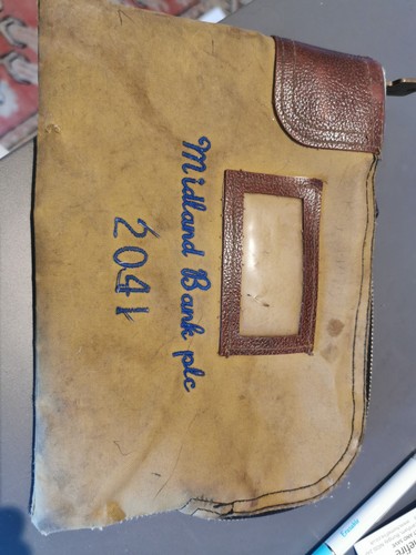 Vintage midland bank - midland, leather