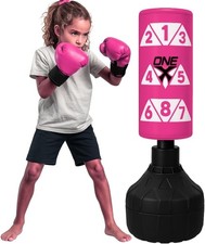 Kids Freestanding Punching Bag Filled 3.5ft with Gloves for Kickboxing & Boxing