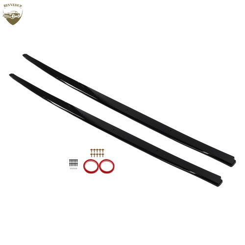 Gloss black side skirts - side,