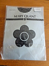 Vintage Mary Quant Black Fancy Tights Medium Size New In Pack With Bow Design