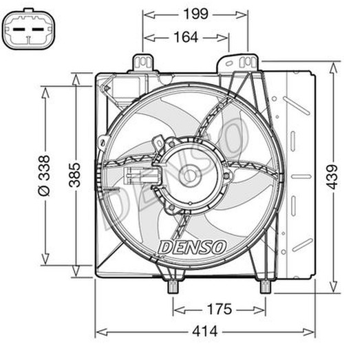 Denso radiator fan - denso, (der07011)