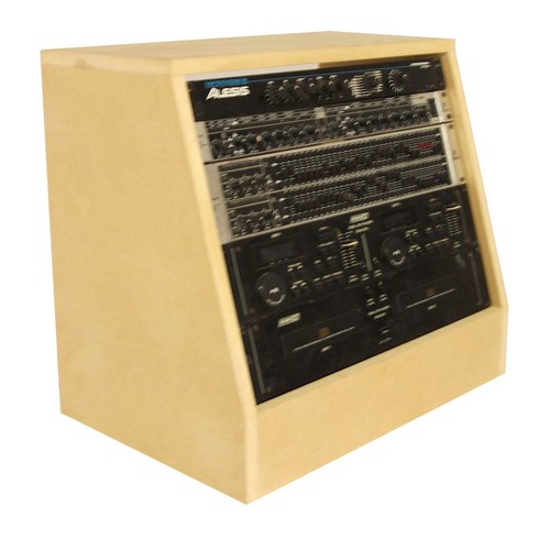 Inch angled desktop rack - 8u, 19