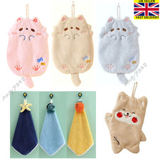 2/3 Hand Towels Cat Paw Dog Soft Dish Cartoon Towels Kids Kitchen Bathroom Decor