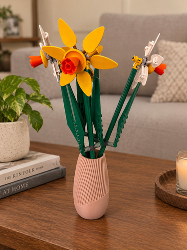 Vase for lego - vase, daffodils