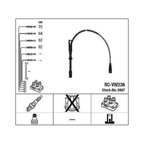 Ignition cable kit ngk - ngk, 0967