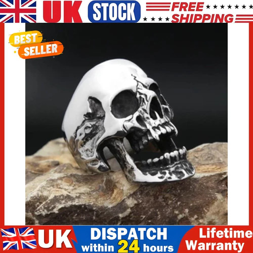 Vampire skull ring large heavy - skull,
