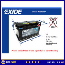 Car Battery EA900 Exide