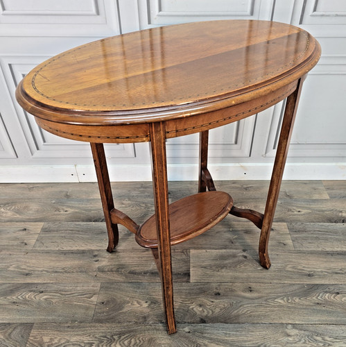 Antique oval occasional table - antique,