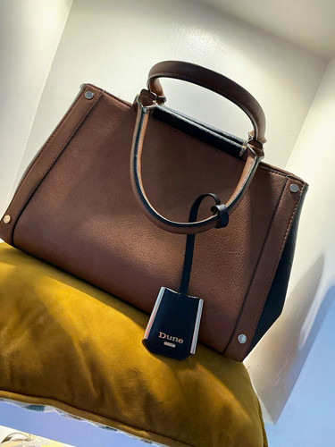 Dune london brown leather top - london,