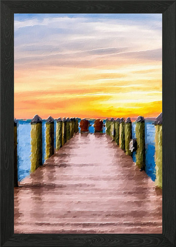 Adirondack chairs pier - chairs,