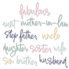 Sizzix Fabulous Family Names