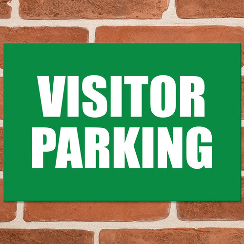 Visitor parking metal signs - parking,
