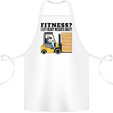 Forklift Driver I Lift Heavy Weights Funny Cotton Apron 100% Organic