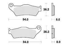 Set of 2 quality rear brake