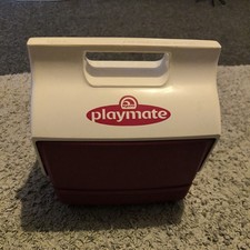 Vintage Playmate Igloo Cooler Red White Ice chest retro camper Fishing • VGC