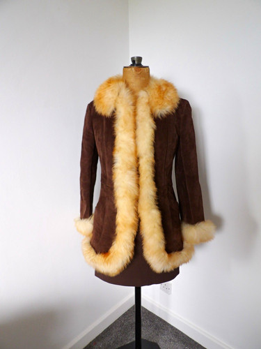 Womens brown suede shearling - womens,