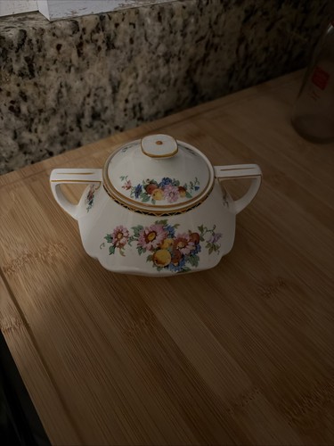 Vtg crown ducal ware sugar - crown,