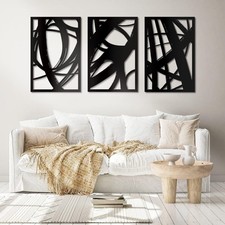 23in Black Large Abstract