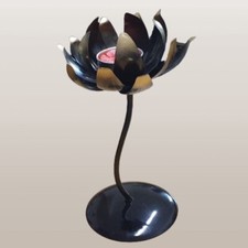  Lotus Flower T-Light Holder, Lotus Flower Candle Holder.