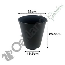 Deep Rose Pots 1, 2, 3, 4, 7 Litre Plant Flower Pot Tall Root Black Strong