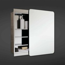 RAK-Slide Stainless Steel Single Door Sliding Mirrored Cabinet 660x460mm