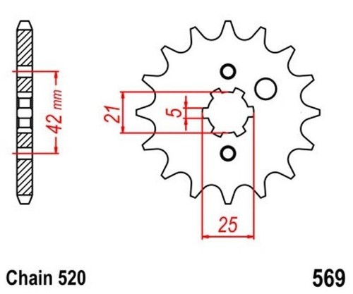 Pinion 15t pitch 520 for - pinion,