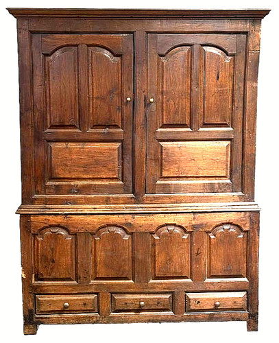 Antique georgian oak press - antique,