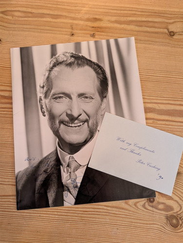 Peter cushing hand - cushing, signed