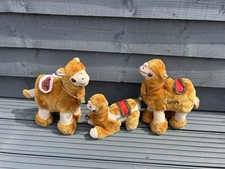 3 Souvenir Camel With Bells Soft Plush Toy Egypt