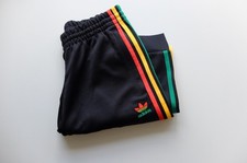 Adidas Originals superstar track bottoms Black Rasta R/Y/G stripes S 2024