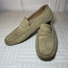Jack Erwin Parker Driving Loafer Suede Men's Size 10 M Tan Made In Portugal