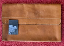 DENNIS HOPPER HOPPERGOODS TAN LEATHER BAG PORTFOLIO POUCH ULTRA RARE