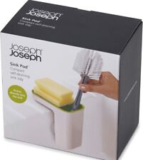 Joseph Joseph Sink Pod, Self-Draining Sink Tidy - White/Green