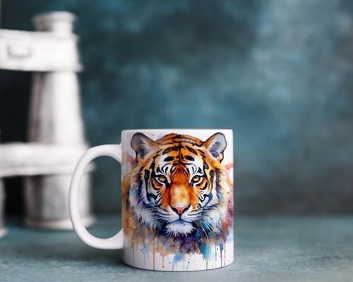 Watercolour tiger - watercolour, 06