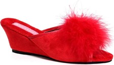 Ladies Womens Wedge Slippers