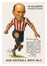 A3 Football Print - Billy Gillespie, Sheffield United