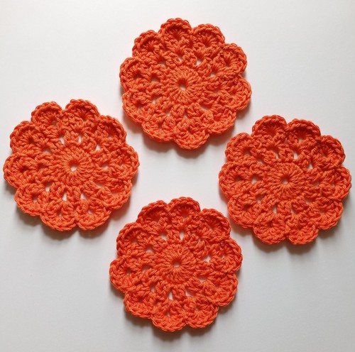 Crochet coasters handmade - coasters,