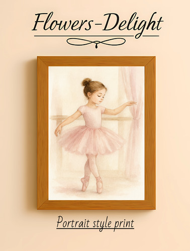 Ballerina watercolour a4 - watercolour,