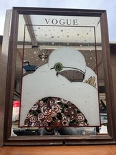 Large Vintage Art Deco Vogue February 1919 Advertising  Mirror 24” X 18” 